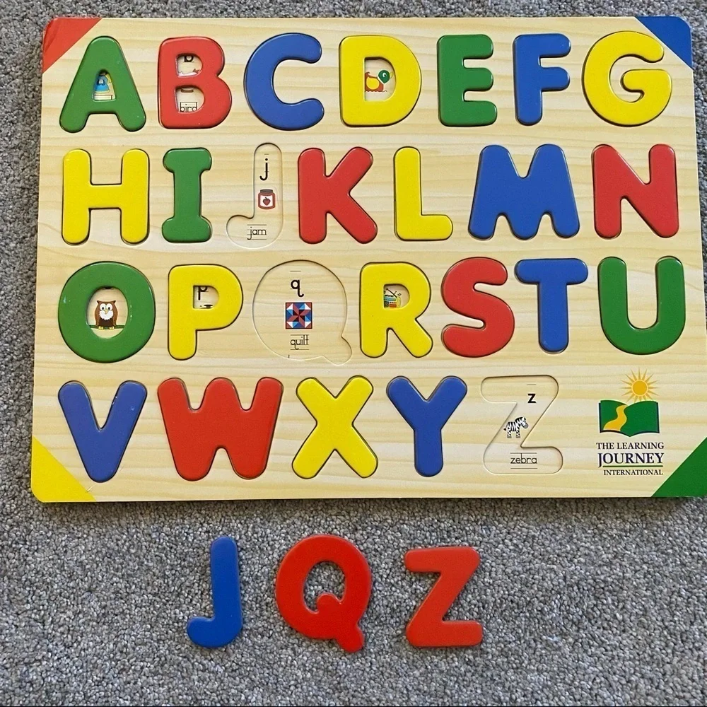 𝅺🔵 The Learning Journey Wood Alphabet Puzzle.